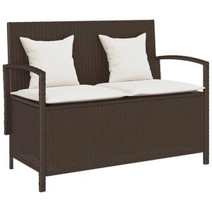 vidaXL &Pi;ά&gamma;&kappa;&omicron;&sigmaf; &alpha;&pi;&omicron;&theta;ή&kappa;&epsilon;&upsilon;&sigma;&eta;&sigmaf; &kappa;ή&pi;&omicron;&upsilon; &mu;&epsilon; &mu;&alpha;&xi;&iota;&lambda;ά&rho;&iota; Brown Poly Rattan