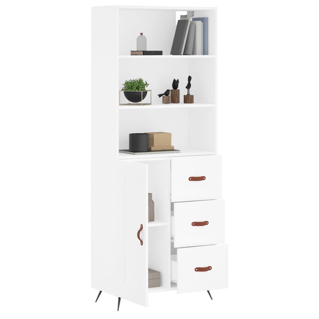 vidaXL Ντουλάπι Λευκό 69,5x34x180 εκ. από Επεξεργασμένο Ξύλο