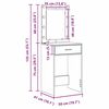 vidaXL Τραπέζι περιποίησης με συρτάρι 3 pcs Γκρι 40 x 41 x 135 εκ.