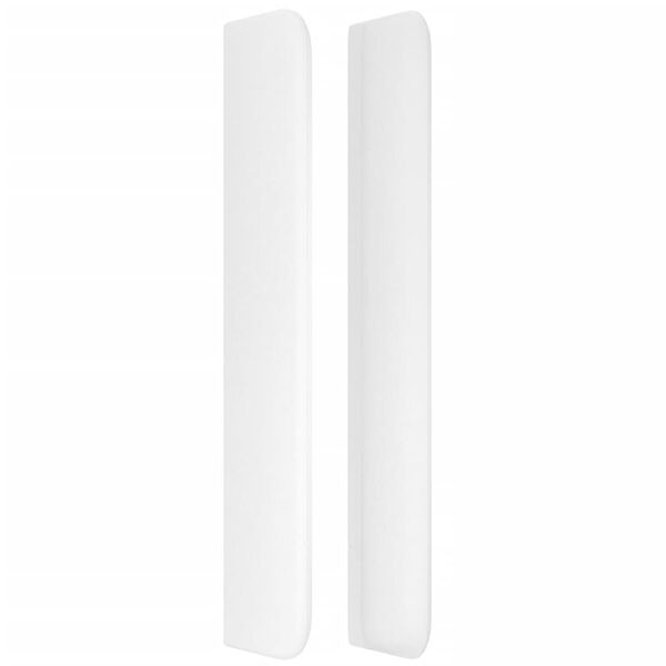 vidaXL Κεφαλάρι με Πτερύγια Λευκό 103x16x118/128 εκ.Συνθ. Δέρμα