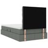 vidaXL Κρεβάτι με αποθηκευτικό χώρο και LED Σκούρο Γκρι 120 x 190 cm