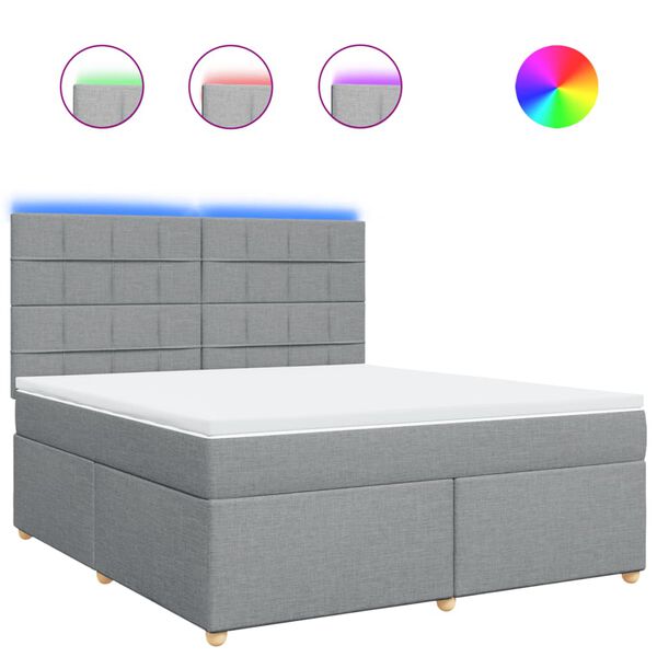 vidaXL &Kappa;&rho;&epsilon;&beta;ά&tau;&iota; Boxspring &mu;&epsilon; &Sigma;&tau;&rho;ώ&mu;&alpha; &Alpha;&nu;&omicron;&iota;&chi;&tau;ό &Gamma;&kappa;&rho;&iota; 180x200 &epsilon;&kappa;. &Upsilon;&phi;&alpha;&sigma;&mu;ά&tau;&iota;&nu;&omicron;