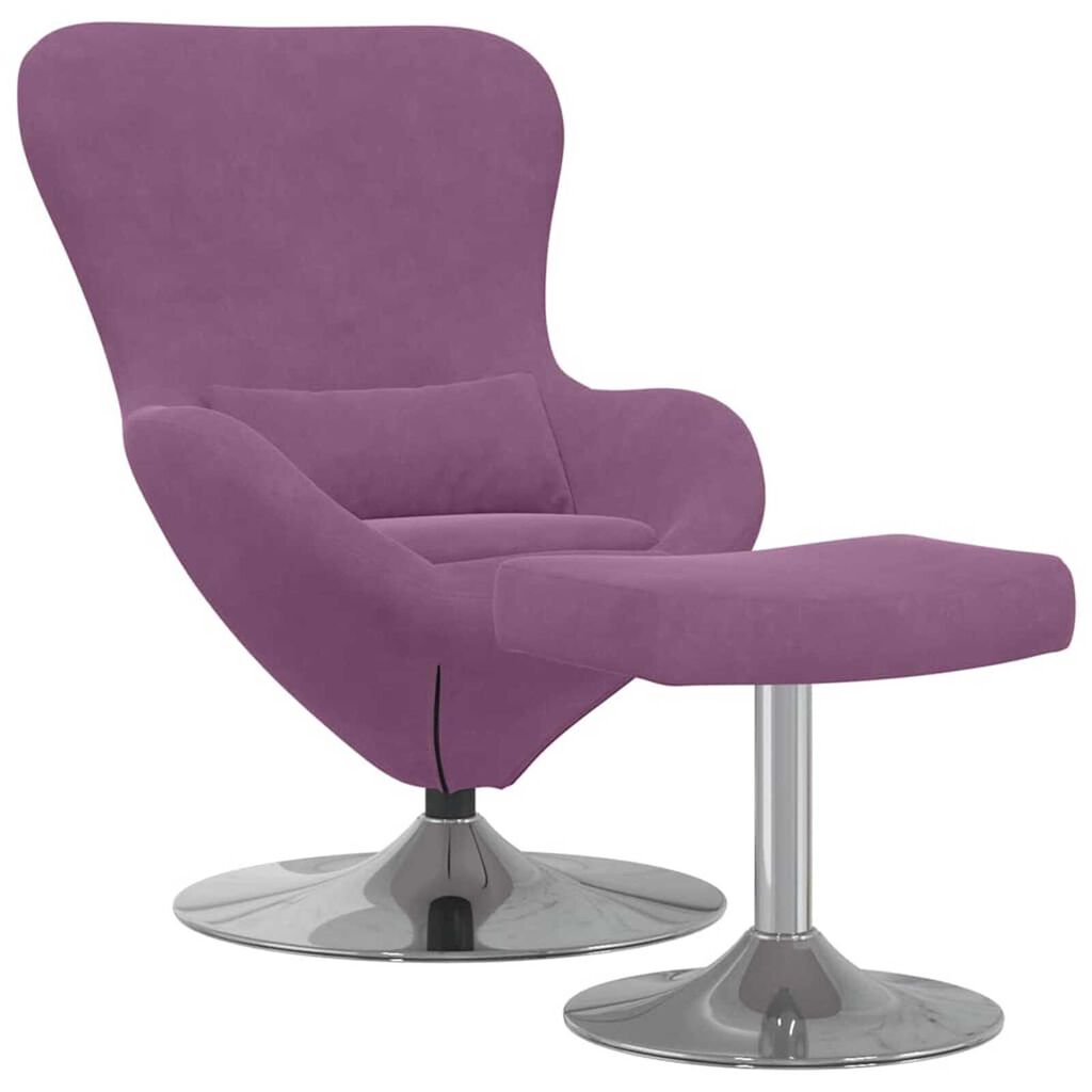 vidaXL Κάθισμα-αυγό 2 pcs Μοβ 63 x 73 x 90 εκ Βελούδο