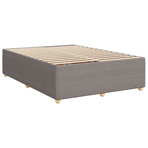 vidaXL Σκελετός Κρεβατιού Χωρίς Στρώμα Taupe 140x190 εκ. Υφασμάτινο