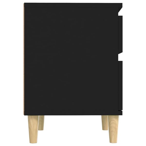 vidaXL Κομοδίνο Μαύρο 40 x 35 x 50 εκ.