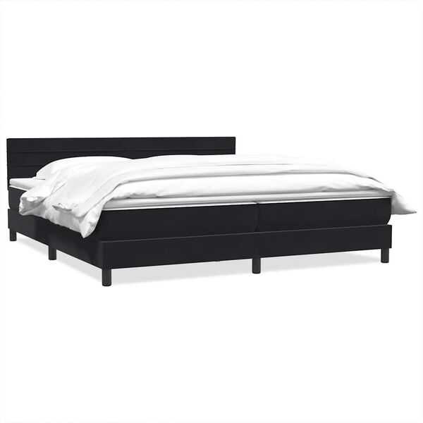 vidaXL &Kappa;&rho;&epsilon;&beta;ά&tau;&iota; Boxspring &mu;&epsilon; &Sigma;&tau;&rho;ώ&mu;&alpha; &Mu;&alpha;ύ&rho;&omicron; 200x210 &epsilon;&kappa;. &Beta;&epsilon;&lambda;&omicron;ύ&delta;&iota;&nu;&omicron;