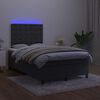 vidaXL &Kappa;&rho;&epsilon;&beta;ά&tau;&iota; Boxspring &mu;&epsilon; &Sigma;&tau;&rho;ώ&mu;&alpha; & LED &Mu;&alpha;ύ&rho;&omicron; 120x190 &epsilon;&kappa;. &Beta;&epsilon;&lambda;&omicron;ύ&delta;&iota;&nu;&omicron;