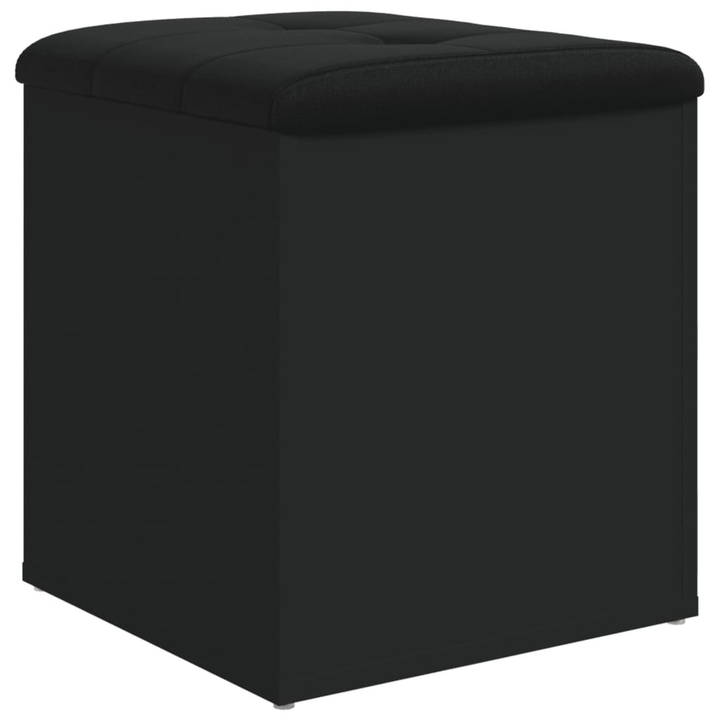 vidaXL Παγκάκι Αποθήκευσης Μαύρο 42x42x45 εκ. από Επεξεργασμένο Ξύλο