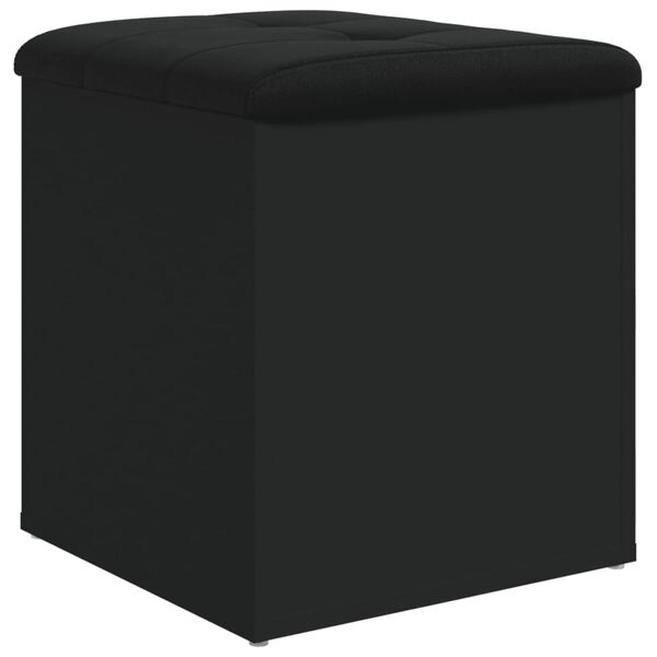 vidaXL Παγκάκι Αποθήκευσης Μαύρο 42x42x45 εκ. από Επεξεργασμένο Ξύλο