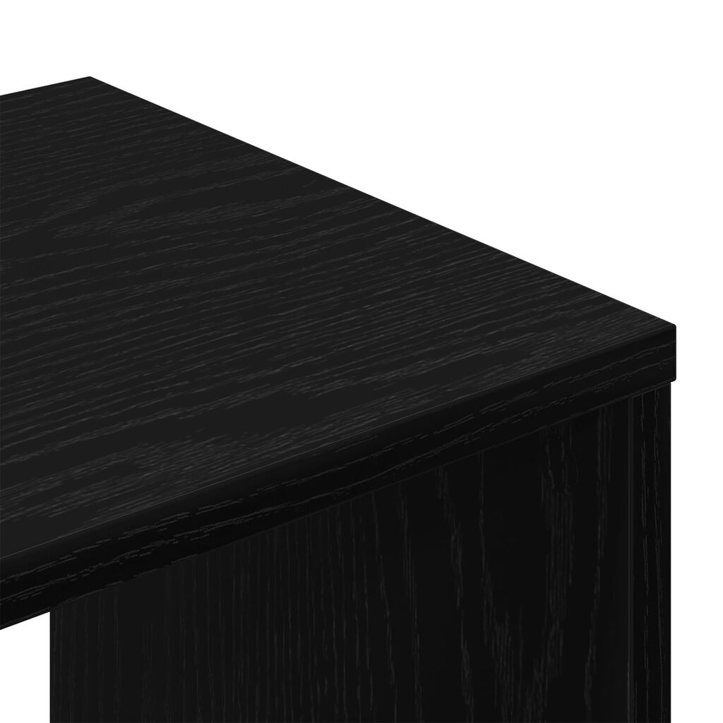 vidaXL Κόγχες τηλεόρασης 2 τεμ Μαύρο Δρύς 100x30x30 εκ Επεξεργασμένο ξύλο