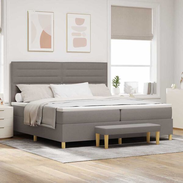 vidaXL &Kappa;&rho;&epsilon;&beta;ά&tau;&iota; &mu;&epsilon; &epsilon;&lambda;&alpha;&tau;ή&rho;&iota;&alpha; &mu;&epsilon; &sigma;&tau;&rho;ώ&mu;&alpha; Taupe 200 x 200 cm ύ&phi;&alpha;&sigma;&mu;&alpha;