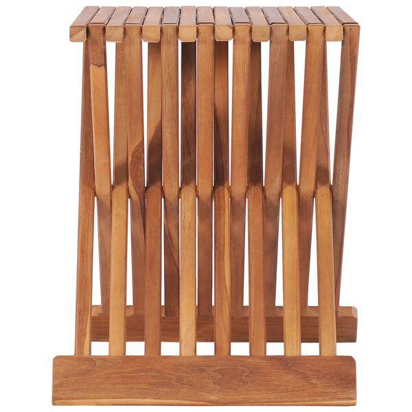 vidaXL Σκαμπό Πτυσσόμενο 40 x 32 x 45 εκ. από Μασίφ Ξύλο Teak