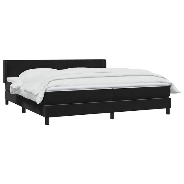 vidaXL Box Spring &Kappa;&rho;&epsilon;&beta;ά&tau;&iota; &mu;&epsilon; &sigma;&tau;&rho;ώ&mu;&alpha; &Mu;&alpha;ύ&rho;&omicron; 200x220 cm &Beta;&epsilon;&lambda;&omicron;ύ&delta;&iota;&nu;&omicron;