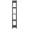 vidaXL Ραφιέρες 2 τεμ. Μαύρες 125 κ. 60 x 30 x 180 εκ. Πλαστικές