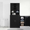vidaXL Ντουλάπι πλυντηρίου 2 pcs Μαύρη δρυς 70.5 x 71.5 x 181.5 εκ