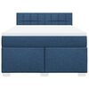 vidaXL Κρεβάτι Boxspring με Στρώμα Μπλε 140x200 εκ. Υφασμάτινο