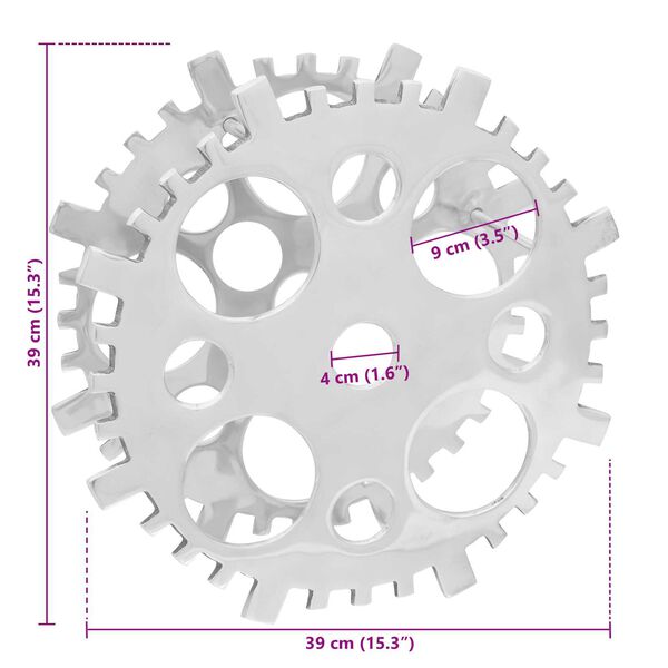 vidaXL Ράφι κρασιού Ασημί 15.4x5.5x15.4 ίντσες Αλουμίνιο