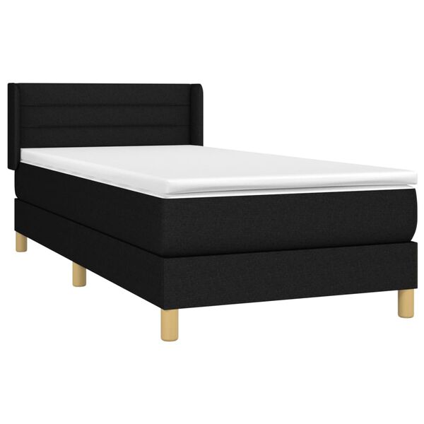 vidaXL &Kappa;&rho;&epsilon;&beta;ά&tau;&iota; Boxspring &mu;&epsilon; &Sigma;&tau;&rho;ώ&mu;&alpha; &Mu;&alpha;ύ&rho;&omicron; 100 x 200 &epsilon;&kappa;. &Upsilon;&phi;&alpha;&sigma;&mu;ά&tau;&iota;&nu;&omicron;