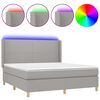 vidaXL &Kappa;&rho;&epsilon;&beta;ά&tau;&iota; Boxspring &mu;&epsilon; &Sigma;&tau;&rho;ώ&mu;&alpha; & LED &Alpha;&nu;.&Gamma;&kappa;&rho;&iota; 160x200&epsilon;&kappa;. &Upsilon;&phi;&alpha;&sigma;&mu;ά&tau;&iota;&nu;&omicron;