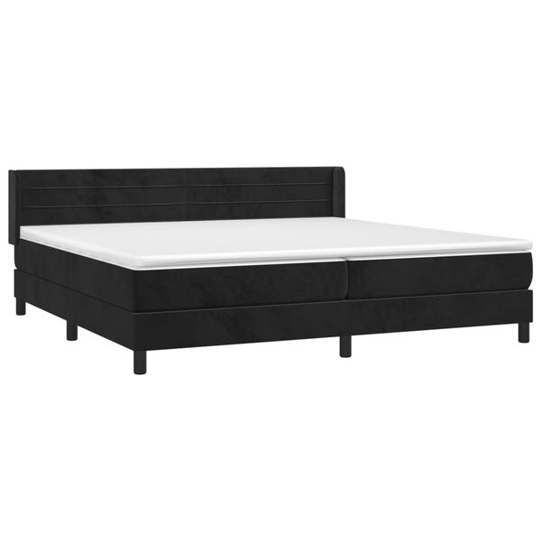 vidaXL &Kappa;&rho;&epsilon;&beta;ά&tau;&iota; Boxspring &mu;&epsilon; &Sigma;&tau;&rho;ώ&mu;&alpha; &Mu;&alpha;ύ&rho;&omicron; 200x200 &epsilon;&kappa;. &Beta;&epsilon;&lambda;&omicron;ύ&delta;&iota;&nu;&omicron;