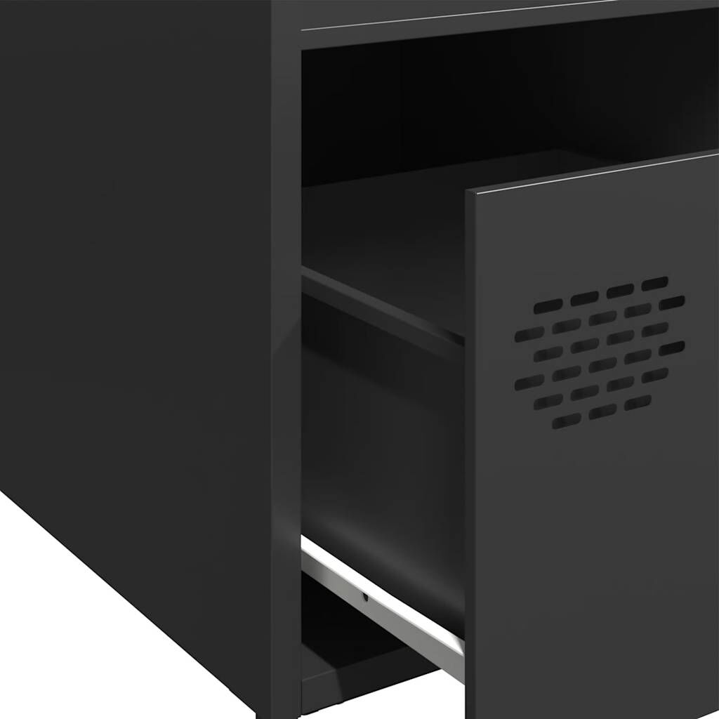 vidaXL Ντουλάπι Μαύρο 35x39x103,5 εκ. από Χάλυβα