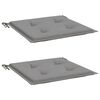 vidaXL Μαξιλάρια Καρέκλας Κήπου 2 τεμ. Γκρι 50x50x3 εκ. Υφασμάτινα
