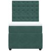 vidaXL Κρεβάτι Boxspring με Στρώμα Σκούρο Πράσινο 90x190 εκ. Βελούδινο