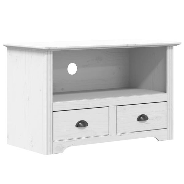 vidaXL Έπιπλο Τηλεόρασης BODO 2 Συρτάρια Λευκό 91,5x44,5x56 εκ Πεύκο