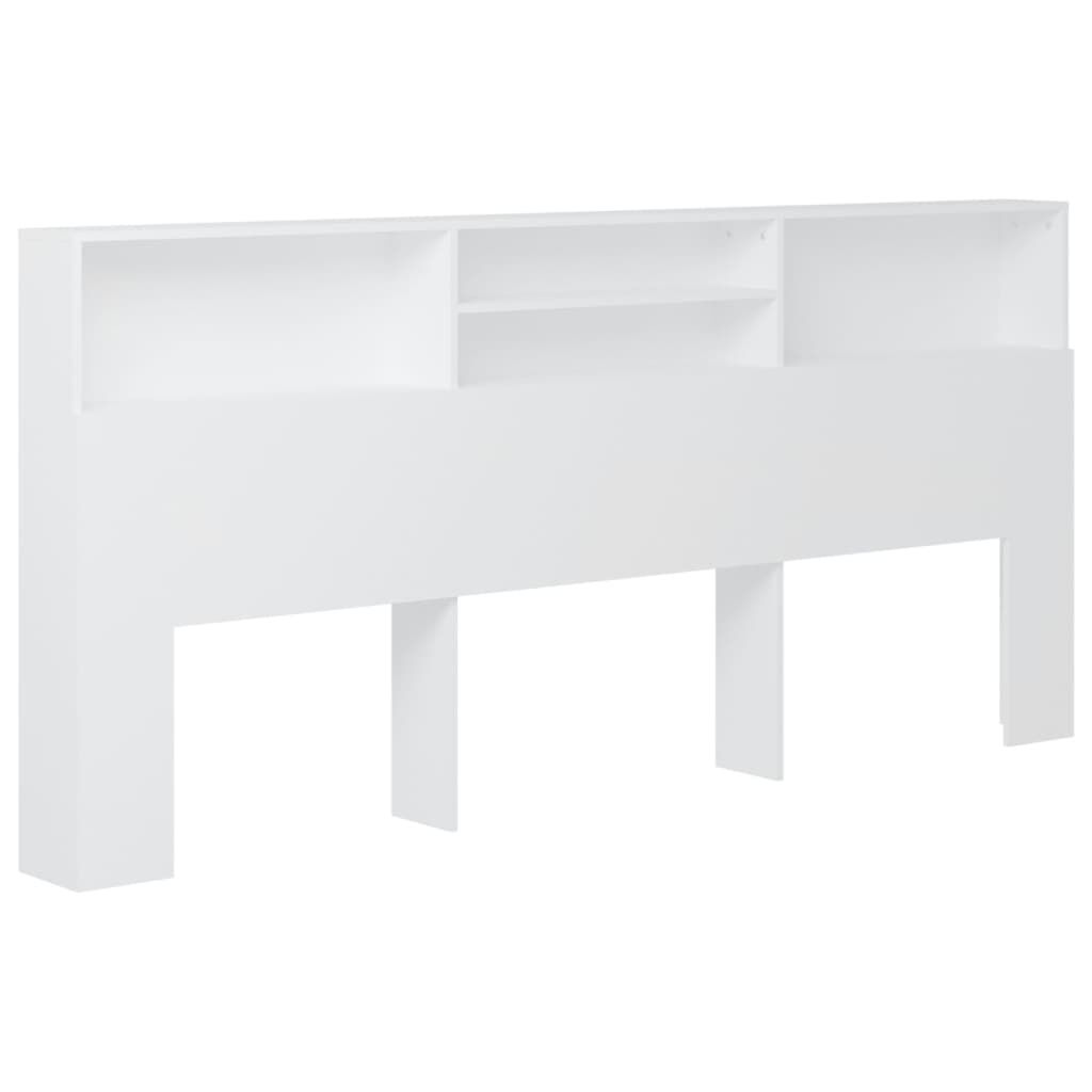 vidaXL Κεφαλάρι Με Αποθηκευτικό Χώρο Λευκό 220 x 19 x 103,5 εκ.