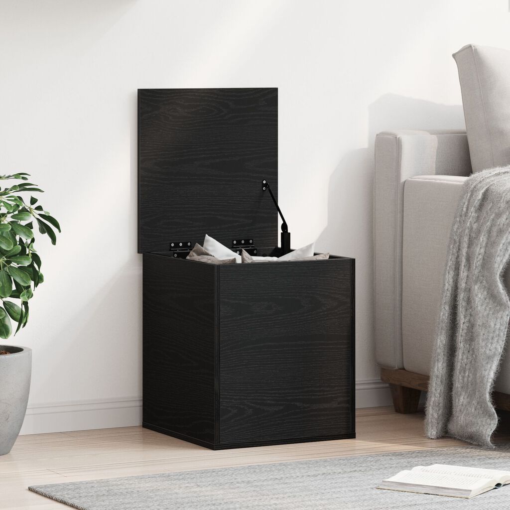vidaXL Κουτί Αποθήκευσης Μαύρη Δρυς 40x42x46 εκ. Φτιαγμένο από Ξύλο