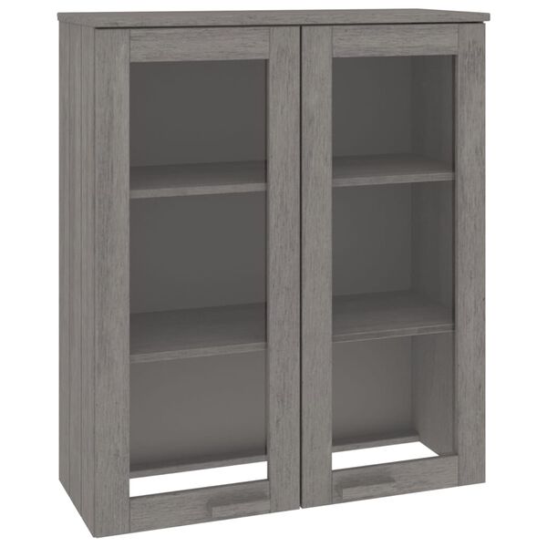 vidaXL Πάνω Μέρος Ντουλαπιού HAMAR Αν. Γκρι 85x35x100 εκ. Μασίφ Πεύκο