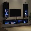 vidaXL Ντουλάπι TV 2 pcs Μαύρο 30.5 x 30 x 102 εκ Επεξεργασμένο ξύλο