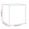 vidaXL Ζαρντινιέρα Γκρι Σκυροδέματος 40x40x40 εκ. Επεξεργασμένο Ξύλο