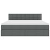 vidaXL Κρεβάτι με αποθηκευτικό χώρο και στρώμα με στρώμα Σκούρο Γκρι