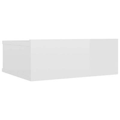 vidaXL Κομοδίνο Κρεμαστό Γυαλιστερό Λευκό 40x30x15 εκ. Μοριοσανίδα