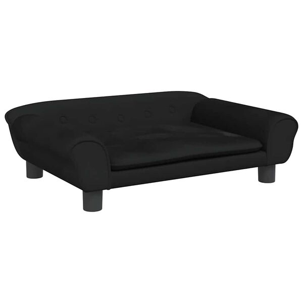 vidaXL Κρεβάτι Σκύλου Μαύρο 70 x 48 x 22 εκ. Βελούδινο