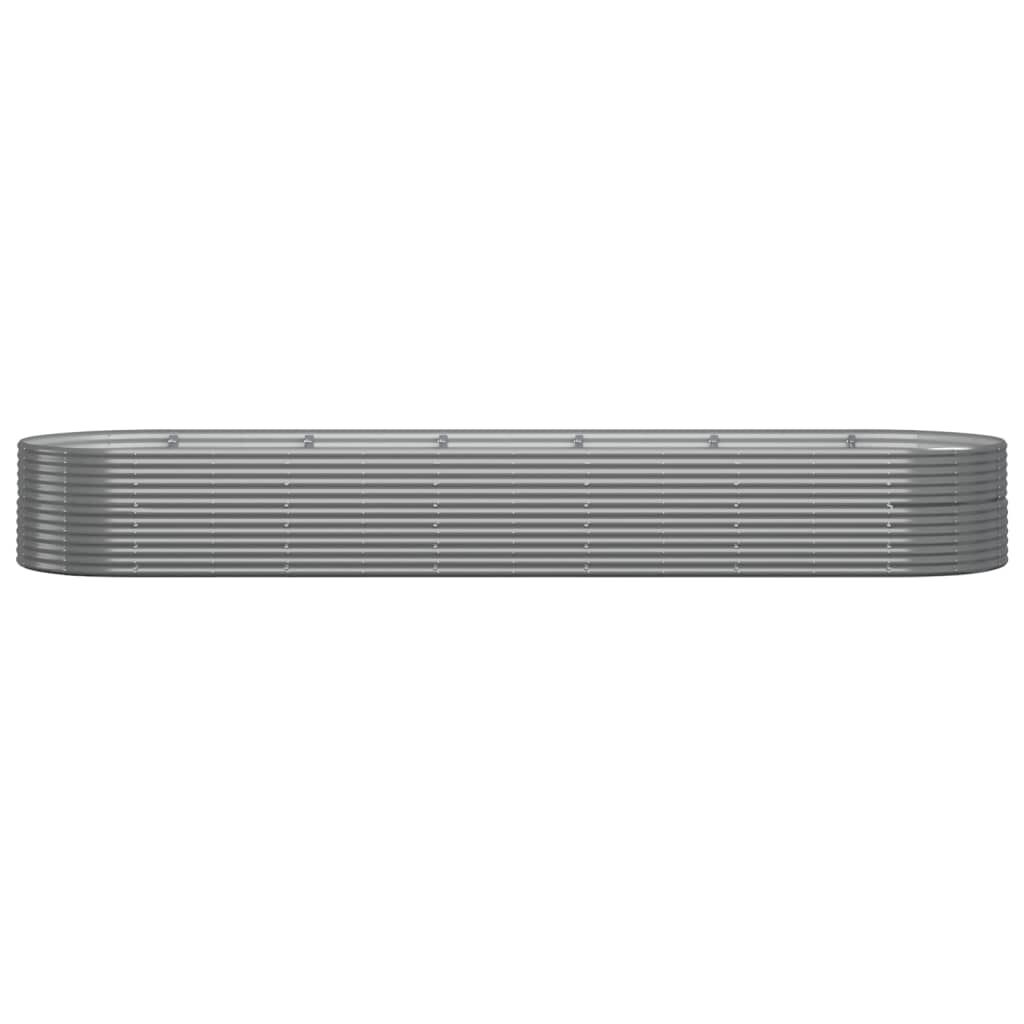 vidaXL Ζαρντινιέρα Γκρι 510x140x68 εκ. Ατσάλι με Ηλεκτρ. Βαφή Πούδρας