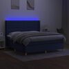 vidaXL &Kappa;&rho;&epsilon;&beta;ά&tau;&iota; Boxspring &mu;&epsilon; &Sigma;&tau;&rho;ώ&mu;&alpha; & LED &Mu;&pi;&lambda;&epsilon; 160x200 &epsilon;&kappa;. &Upsilon;&phi;&alpha;&sigma;&mu;ά&tau;&iota;&nu;&omicron;