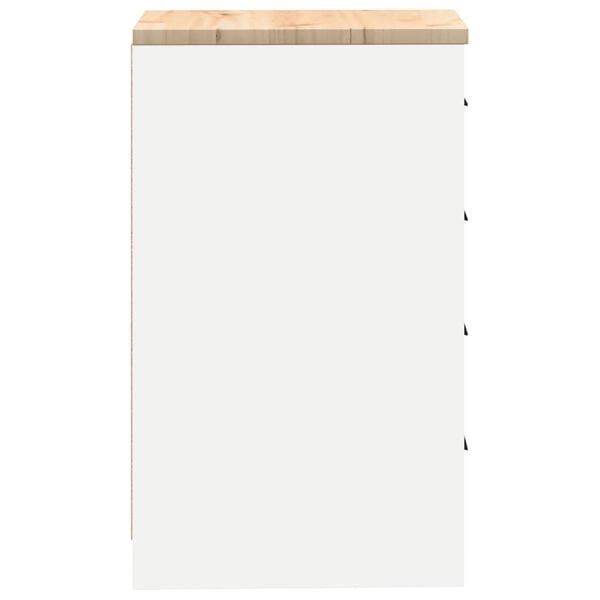 vidaXL ντουλάπι αποθήκευσης γκαράζ Λευκό 40x51x85 εκ μασίφ ξύλο πεύκο