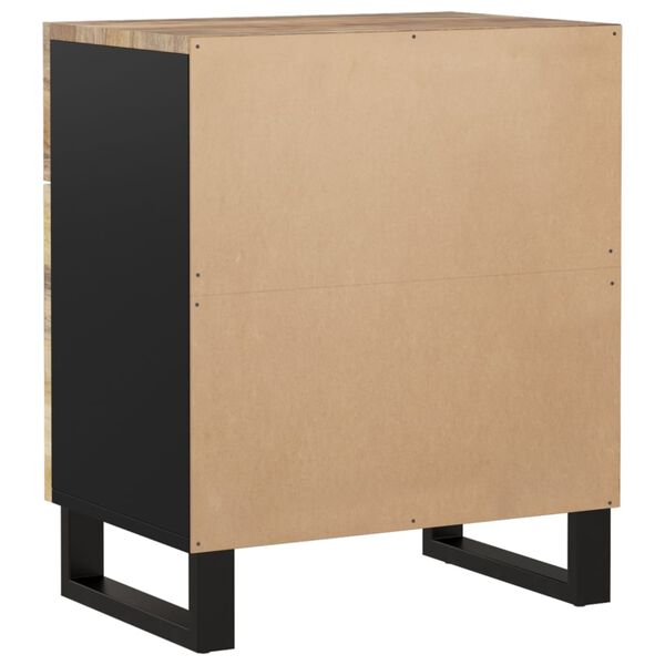 vidaXL Κομοδίνο 50x33x60 εκ. Μασίφ Ξύλο Μάνγκο & Επεξεργασμένο Ξύλο