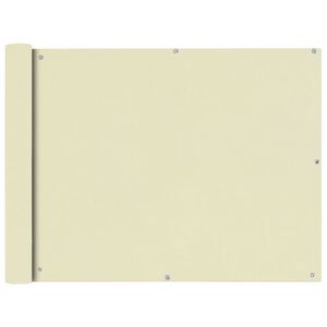 vidaXL Διαχωριστικό Βεράντας Κρεμ 90 x 600 εκ. από Ύφασμα Oxford