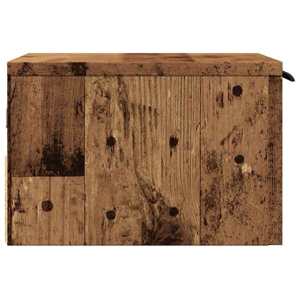 vidaXL Κομοδίνο Επιτοίχιο Παλιό Ξύλο 34 x 30 x 20 εκ.