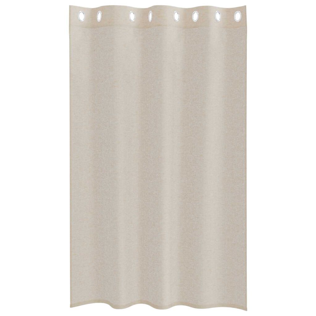 vidaXL Κουρτίνες με κουρτίνες 2 pcs Άμμος 140 x 175 εκ. Πολυεστέρας