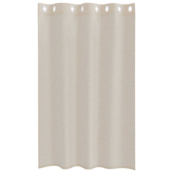 vidaXL Κουρτίνες με κουρτίνες 2 pcs Άμμος 140 x 175 εκ. Πολυεστέρας