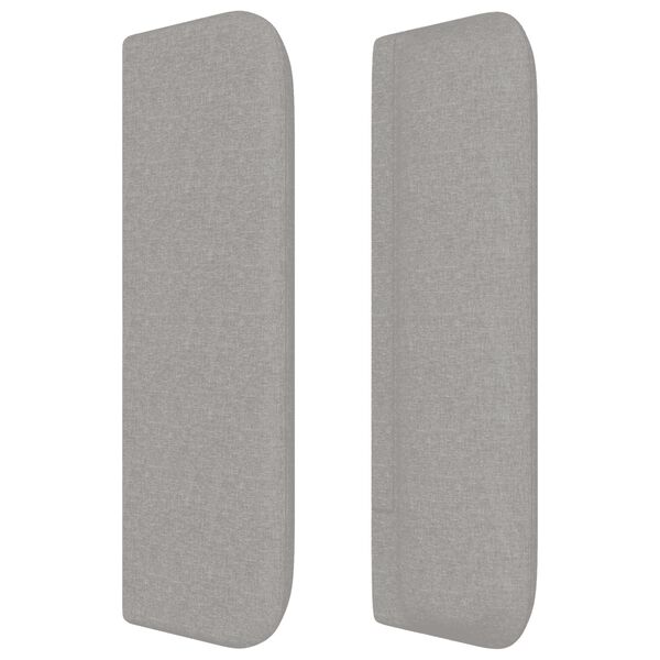 vidaXL Κρεβάτι Boxspring με Στρώμα Ανοιχτό Γκρι 140x200 εκ. Υφασμάτινο