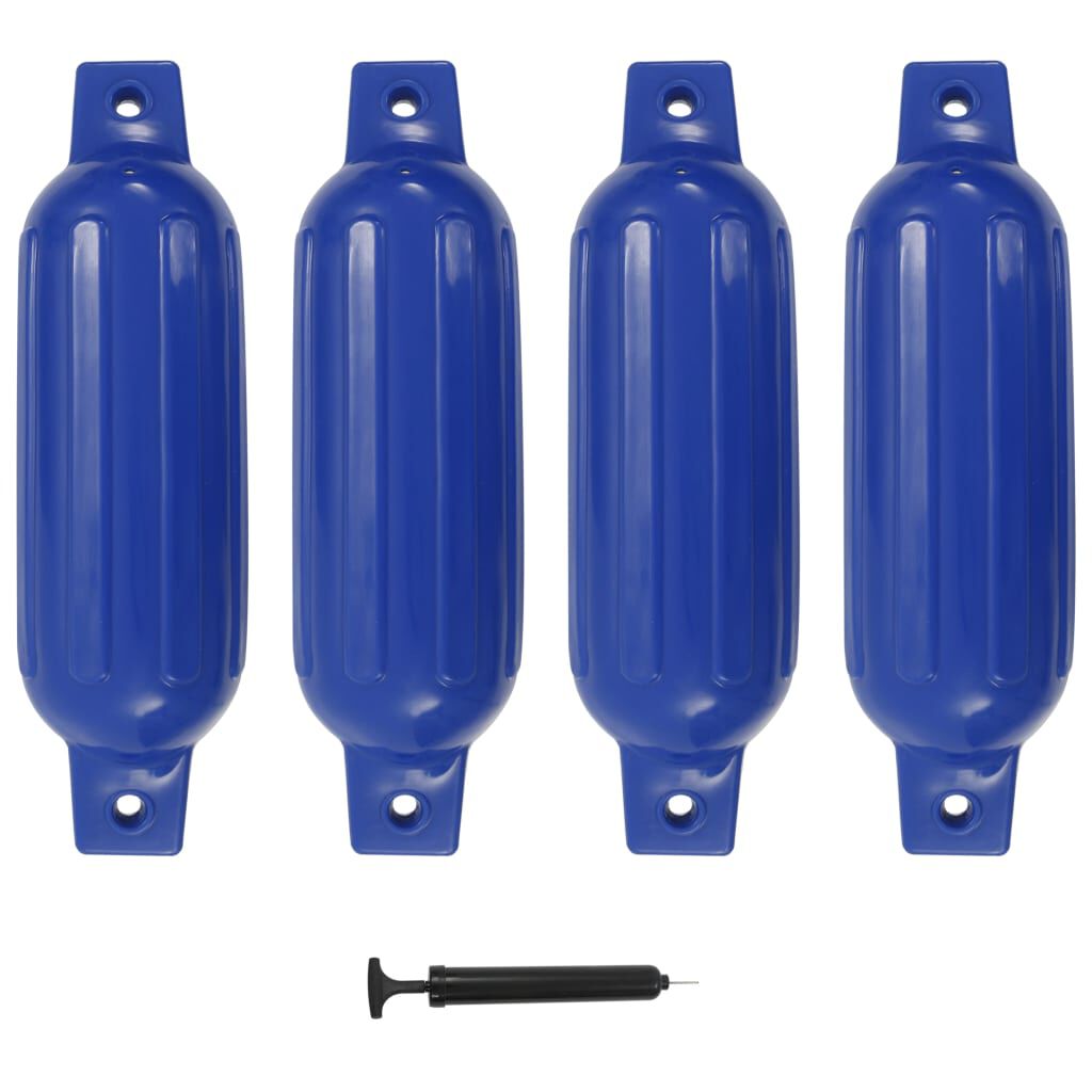vidaXL Προφυλακτήρες Σκάφους 4 τεμ. Μπλε 41 x 11,5 εκ. από PVC