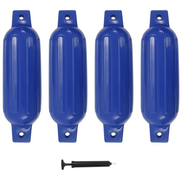 vidaXL Προφυλακτήρες Σκάφους 4 τεμ. Μπλε 41 x 11,5 εκ. από PVC