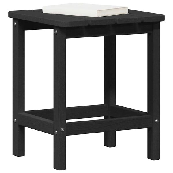 vidaXL Πλευρικό Τραπέζι Adirondack Μαύρο 38 x 38 x 46 εκ. HDPE