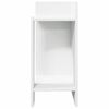 vidaXL Τραπεζάκι με ράφι λευκό 25,5x27x60 cm