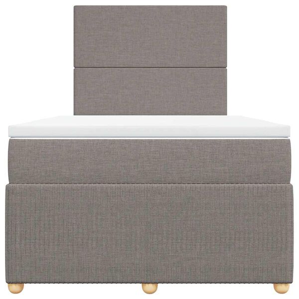 vidaXL &Kappa;&rho;&epsilon;&beta;ά&tau;&iota; Boxspring &mu;&epsilon; &Sigma;&tau;&rho;ώ&mu;&alpha; Taupe 120x200 &epsilon;&kappa;. &Upsilon;&phi;&alpha;&sigma;&mu;ά&tau;&iota;&nu;&omicron;